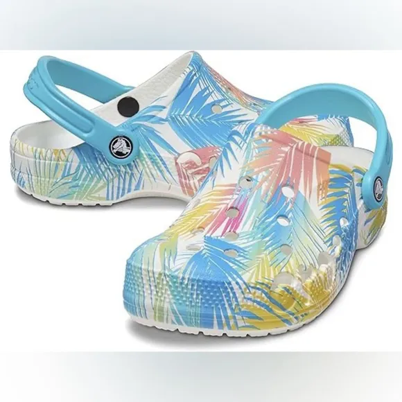 Crocs Unisex Baya Graphic Clog, Tropical/White