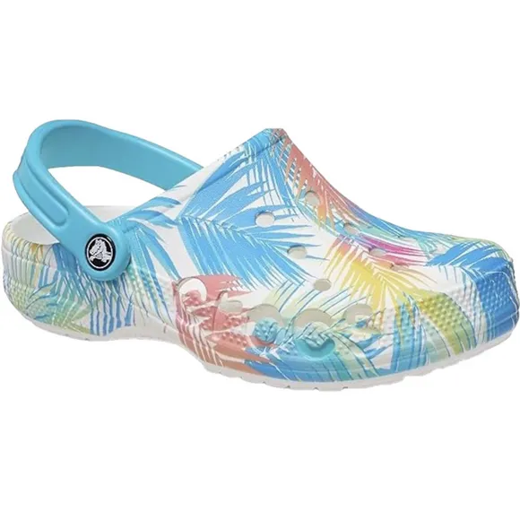 Crocs Unisex Baya Graphic Clog, Tropical/White