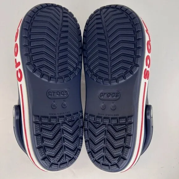 Crocs Unisex Bayaband 205089 Navy Blue Solid Slip On Size 10 M 12 W Clogs