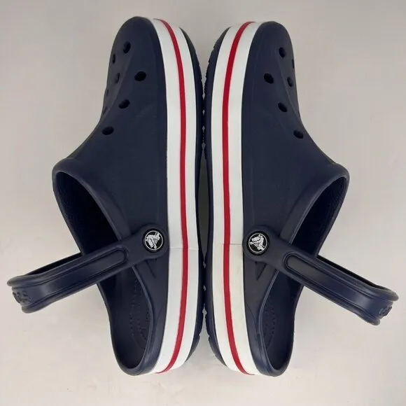 Crocs Unisex Bayaband 205089 Navy Blue Solid Slip On Size 10 M 12 W Clogs