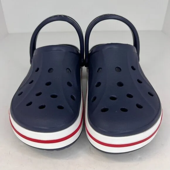 Crocs Unisex Bayaband 205089 Navy Blue Solid Slip On Size 10 M 12 W Clogs