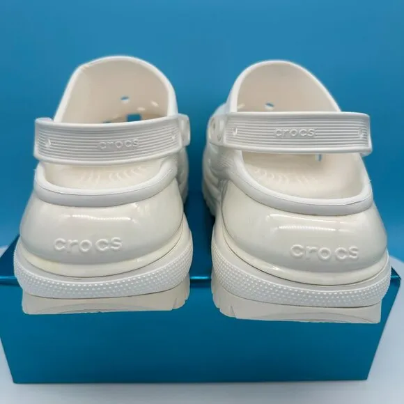Crocs Unisex Mega Crush Platform Clogs, Size Men's 12/‎ Women's 14, White