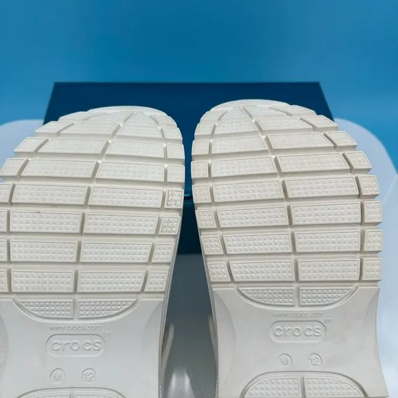 Crocs Unisex Mega Crush Platform Clogs, Size Men's 12/‎ Women's 14, White
