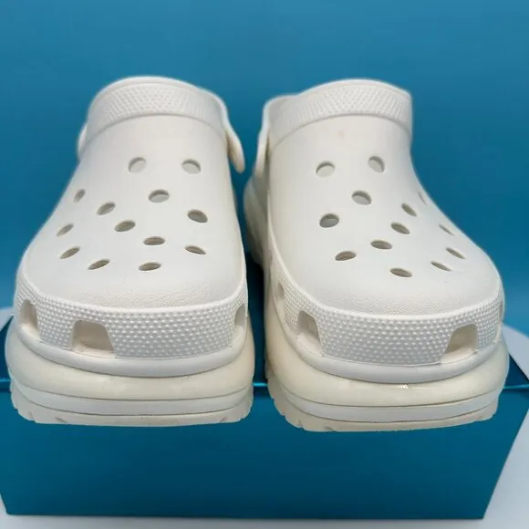 Crocs Unisex Mega Crush Platform Clogs, Size Men's 12/‎ Women's 14, White