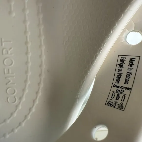 Crocs Unisex Mega Crush Platform Clogs, Size Men's 12/‎ Women's 14, White