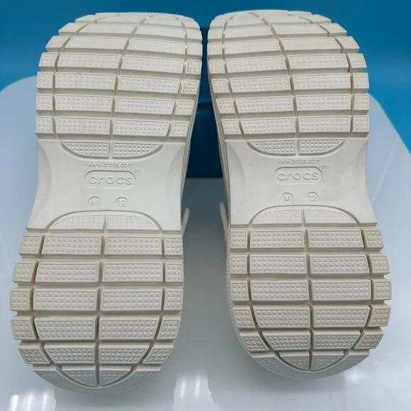 Crocs Unisex Mega Crush Platform Clogs, Size Men's 12/‎ Women's 14, White