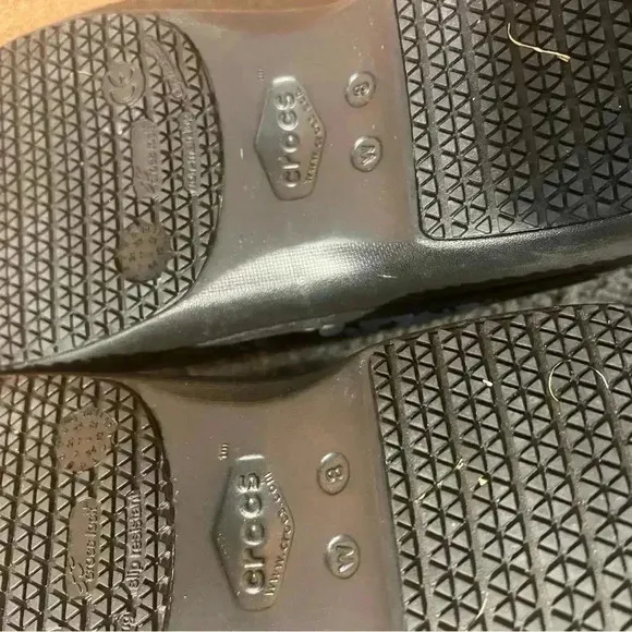 Crocs Women Size 8 Black Floral Neria Pro II Graphic Clog Comfort Footwear