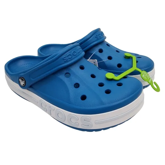 CROCS Women's Bayaband Clogs Size 8 Ultramarine / Mineral Blue NWT