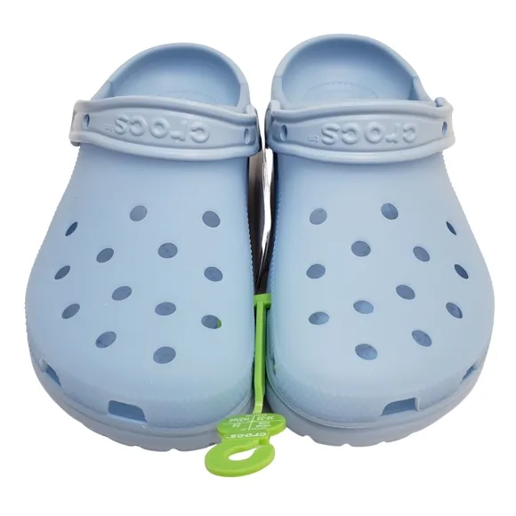 CROCS Women's Classic Frosted Clogs Size 8 Blue Calcite NWT