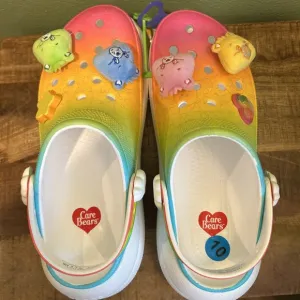 CROCS X Care Bears Collaboration Crush Clog 'Light On' Women Size 12 Men Size 10