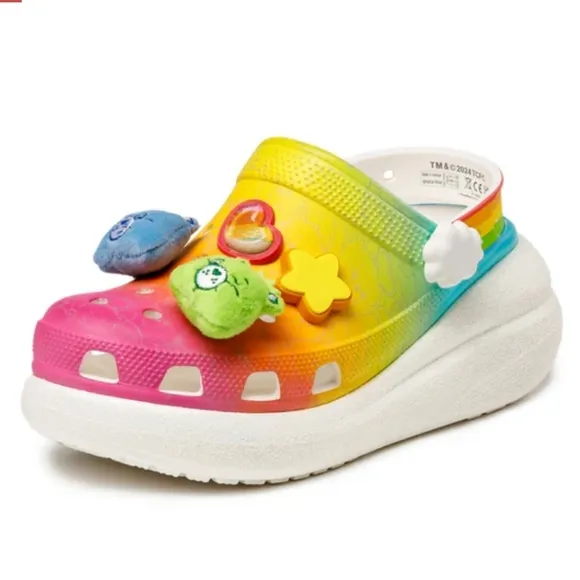 Crocs x Care Bears rainbow Crush Clogs size men 10 / women 12 brand new