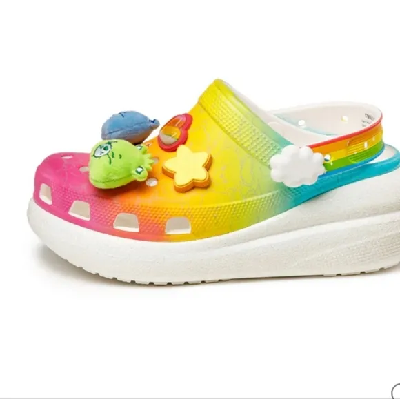 Crocs x Care Bears rainbow Crush Clogs size men 10 / women 12 brand new