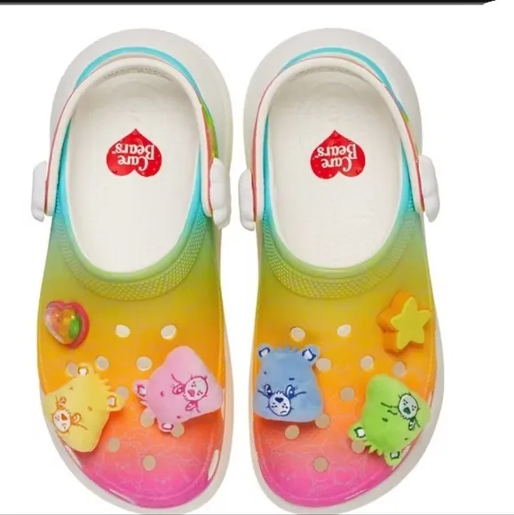 Crocs x Care Bears rainbow Crush Clogs size men 10 / women 12 brand new
