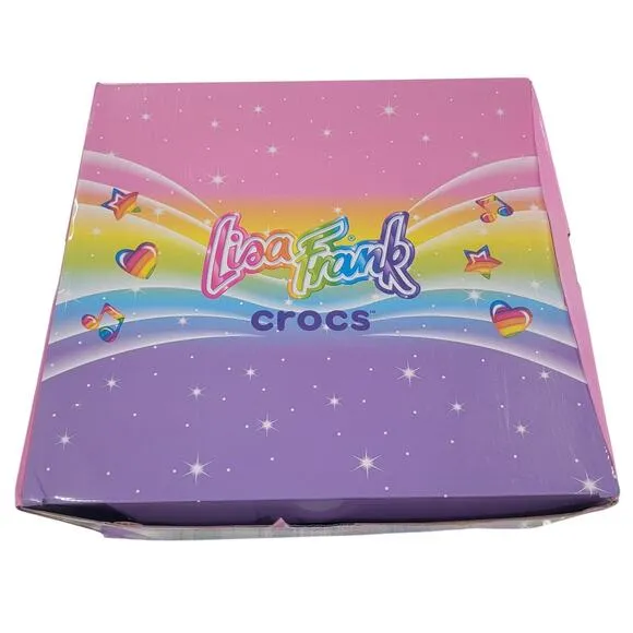 Crocs x Lisa Frank Mega Crush Clogs with Jibbitz Charms size M7/W9 Brand New