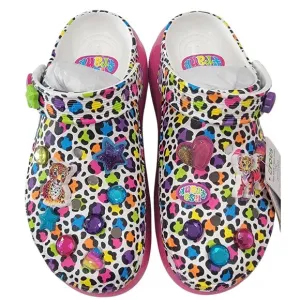 Crocs x Lisa Frank Mega Crush Clogs with Jibbitz Charms size M7/W9 Brand New