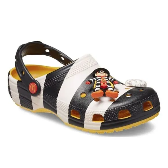Crocs X McDonald's Hamburglar Classic Clog Men's Size 9 Women's‎ Size 11 - NEW!