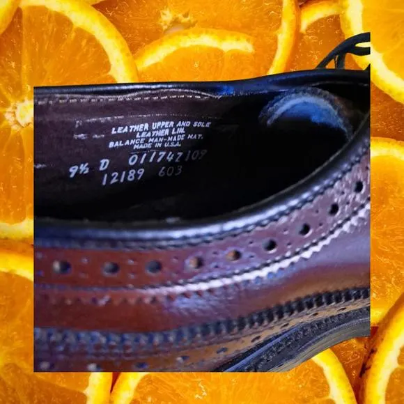 Crown Imperial Cherry Brown Lace Up Wingtip Oxfords Size 9 1/2‎ D
