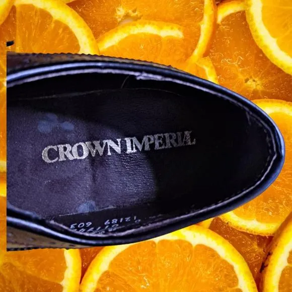 Crown Imperial Cherry Brown Lace Up Wingtip Oxfords Size 9 1/2‎ D