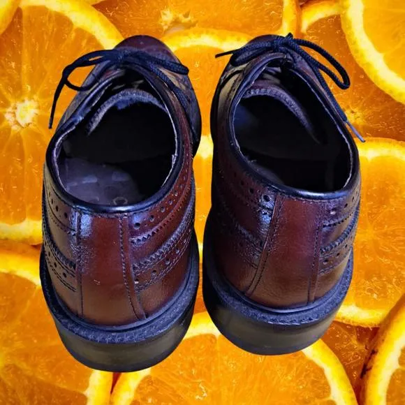 Crown Imperial Cherry Brown Lace Up Wingtip Oxfords Size 9 1/2‎ D
