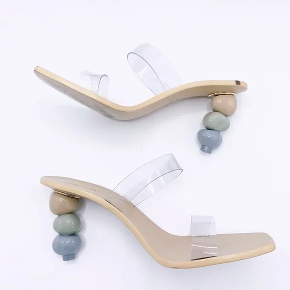 CULT GAIA Meta Bauble-Heel Vinyl Mules
