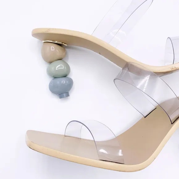 CULT GAIA Meta Bauble-Heel Vinyl Mules