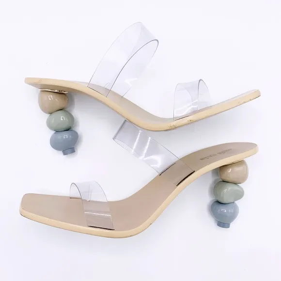 CULT GAIA Meta Bauble-Heel Vinyl Mules