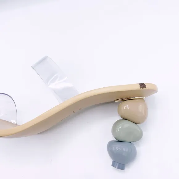 CULT GAIA Meta Bauble-Heel Vinyl Mules