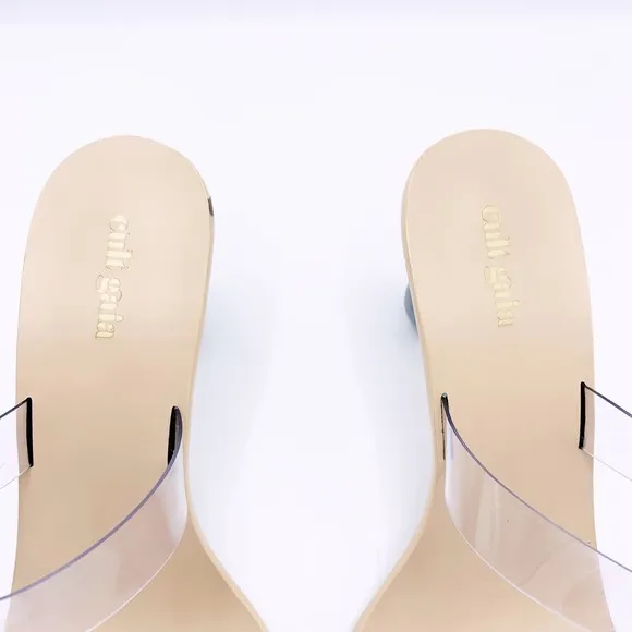 CULT GAIA Meta Bauble-Heel Vinyl Mules