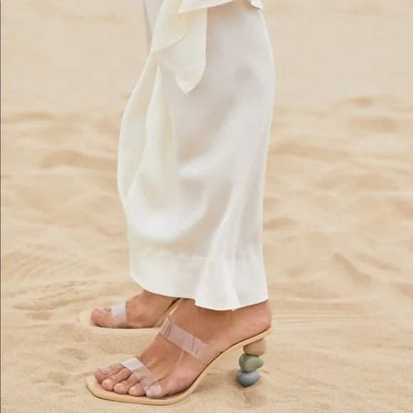 CULT GAIA Meta Bauble-Heel Vinyl Mules