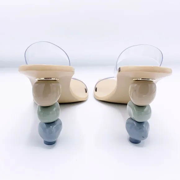 CULT GAIA Meta Bauble-Heel Vinyl Mules