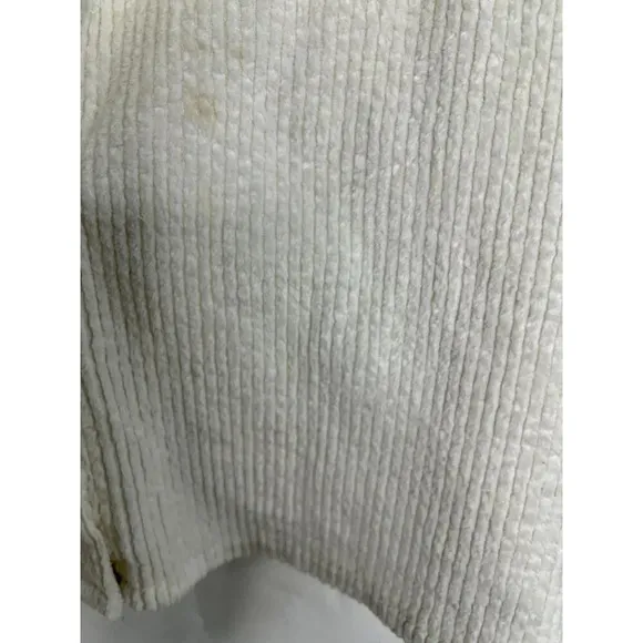 Danielle Guizio Corduroy Cropped Button-Up Top - XS