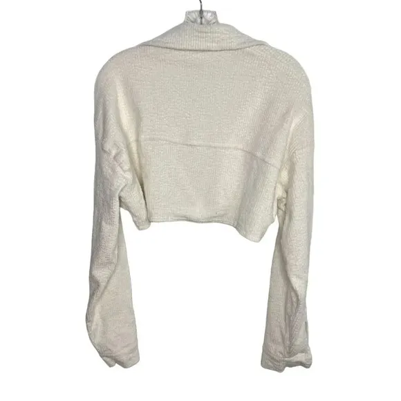 Danielle Guizio Corduroy Cropped Button-Up Top - XS