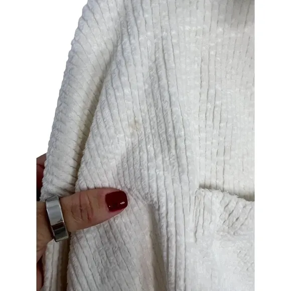Danielle Guizio Corduroy Cropped Button-Up Top - XS