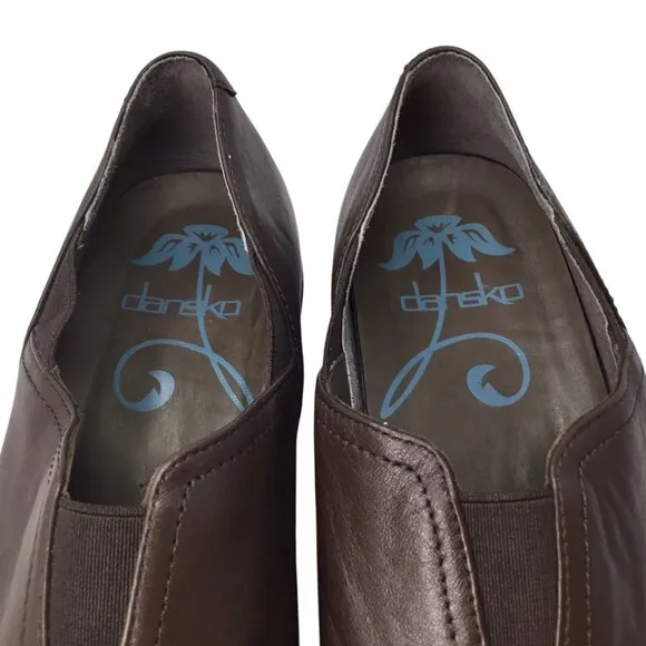 Dansko Arden Clogs Brown Nappa Leather Women's 39 / 8.5 Comfort Professional