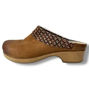 Dansko Bev Burnished Nubuck Leather Slip On Mule Clogs, Size EU40 / US 9.5 - 10