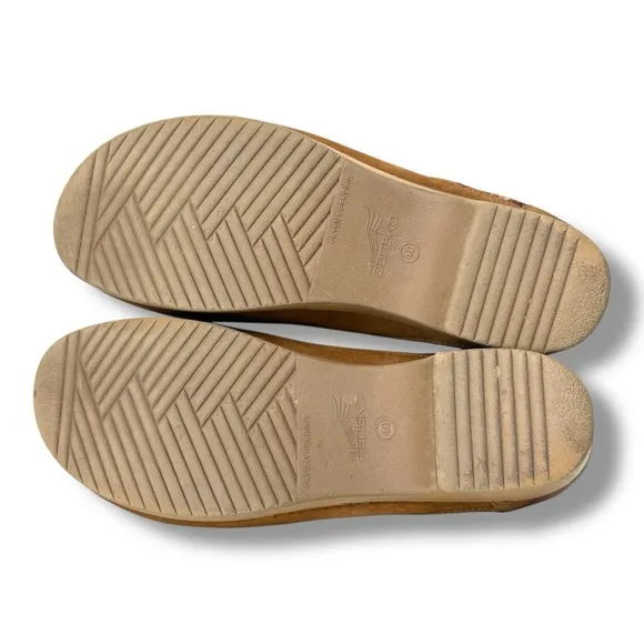 Dansko Bev Burnished Nubuck Leather Slip On Mule Clogs, Size EU40 / US 9.5 - 10