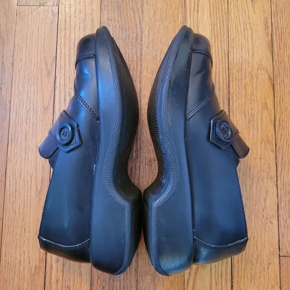 Dansko Black 8.5 9 Leather Slip On Shoes Chunky 90s Y2K Clogs 39 School Girl Twe