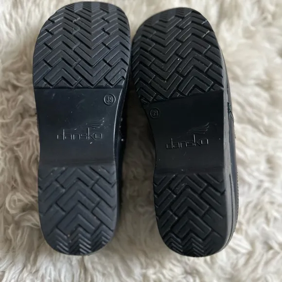Dansko Black Leather Clogs
