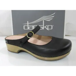Dansko Bria Slip On Mary Jane Clog Comfort Burnished Nubuck Black Size 11 EU 41