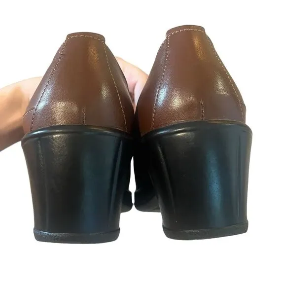 Dansko Brown Leather Clogs Slip On Professional Comfort Shoe Women 39 / 9