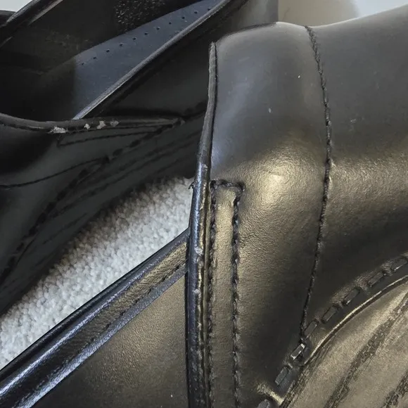 Dansko Clogs Sz Black Leather Slip On Comfort Nurse Sz 43 US 12-12.5
