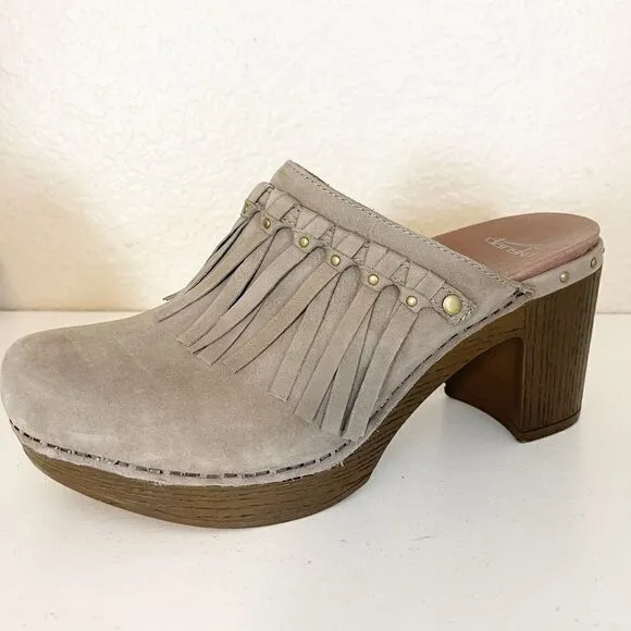 Dansko Deni Mule Slip On Clogs Suede Size 41/ 10.5