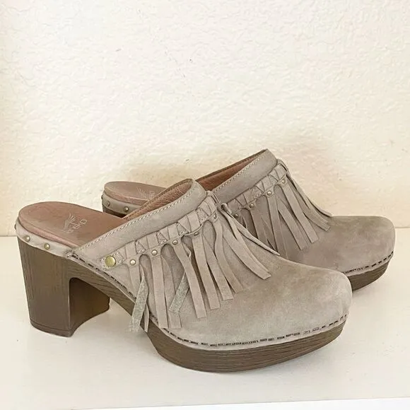 Dansko Deni Mule Slip On Clogs Suede Size 41/ 10.5