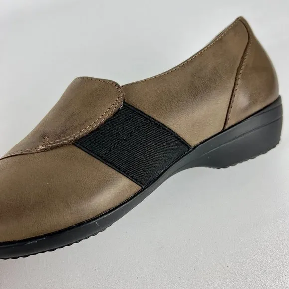 Dansko Fae Womens Leather Slip-On Comfort Shoe Mushroom Brown size 36 US 5.5