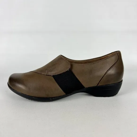 Dansko Fae Womens Leather Slip-On Comfort Shoe Mushroom Brown size 36 US 5.5