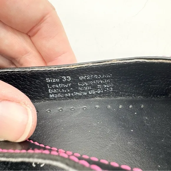 Dansko Girls Black Patent Leather Mary Jane Shoes Clogs Kids Size Euro 33