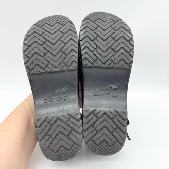 Dansko Girls Black Patent Leather Mary Jane Shoes Clogs Kids Size Euro 33