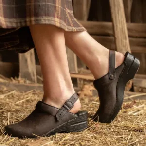 Dansko Ingrid antique Brown Clogs Size 39