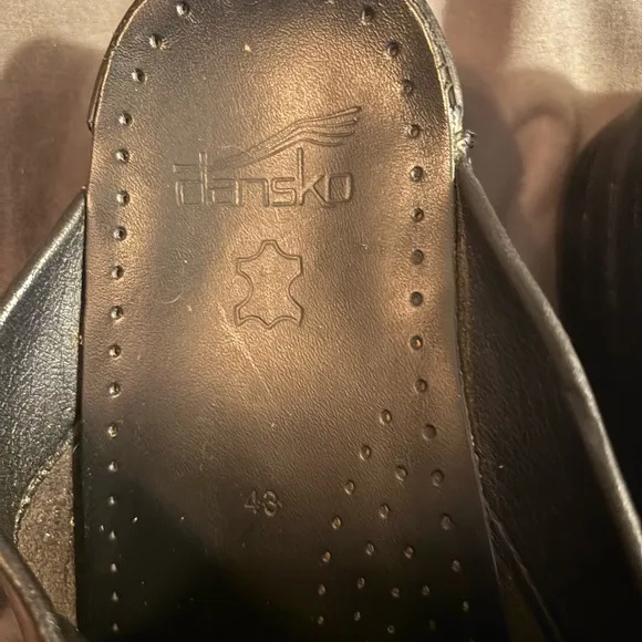 Dansko Karl Mule Size 43 Antique Brown Oiled Leather Open Back Clog Comfort Shoe