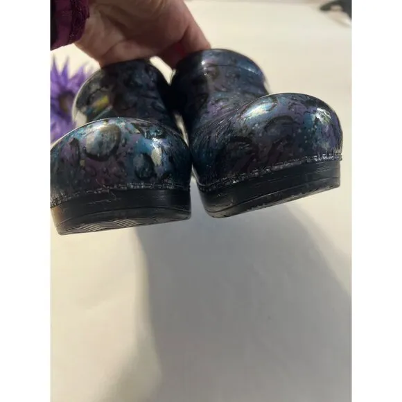 Dansko Limited Edition Professional Clogs Size 37 Multicolor Iridescent Leather